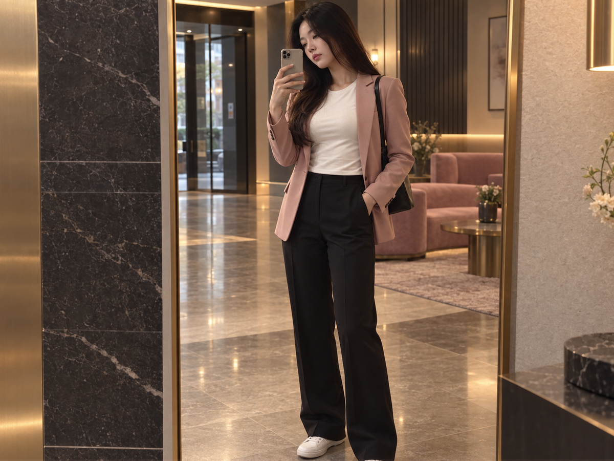 김포 방문 홈케어 일정을 준비하는 젊은 성인 한국 여성 관리사